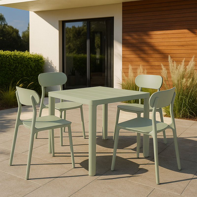 Table de patio carrée 40po Patioflare, vert, Vert
