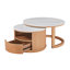 Table basse ronde gigogne avec tiroir