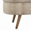 Banc de rangement repose-pieds ovale, pieds en bois d'hévéa-1558615059