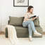 Lit simple pliable en velours côtelé, sièges mi-doux, design moderne pour bureau à domicile ou chambre d'amis, lit simple, sièges, petits espaces de style