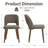 Upholstered Chenille Modern Dining Side Chairs with Solid Wood Legs for Dining Room Set of 4-790102301-790102303