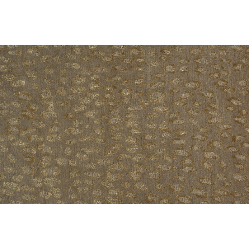 Abstract Area Rug in Brown/Olive/Beige, Rectangle 10' x 14'