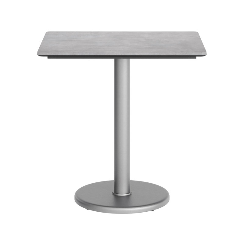 Plateau de table 24 po x 30 po sans soudure toutes saisons avec base, Faux ciment gris