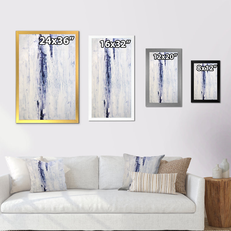 Mauve, art abstrait sur toile - Art moderne et contemporain sur toile, Cadre photo noir, H 20 po x l 12 po x P 1 po