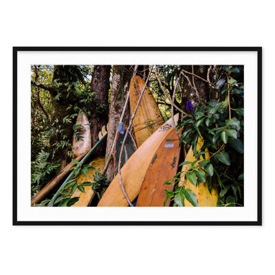 Old Surfboards - Picture Frame Photograph 