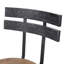 Chaise en métal avec siège en bois, ensemble de 2
