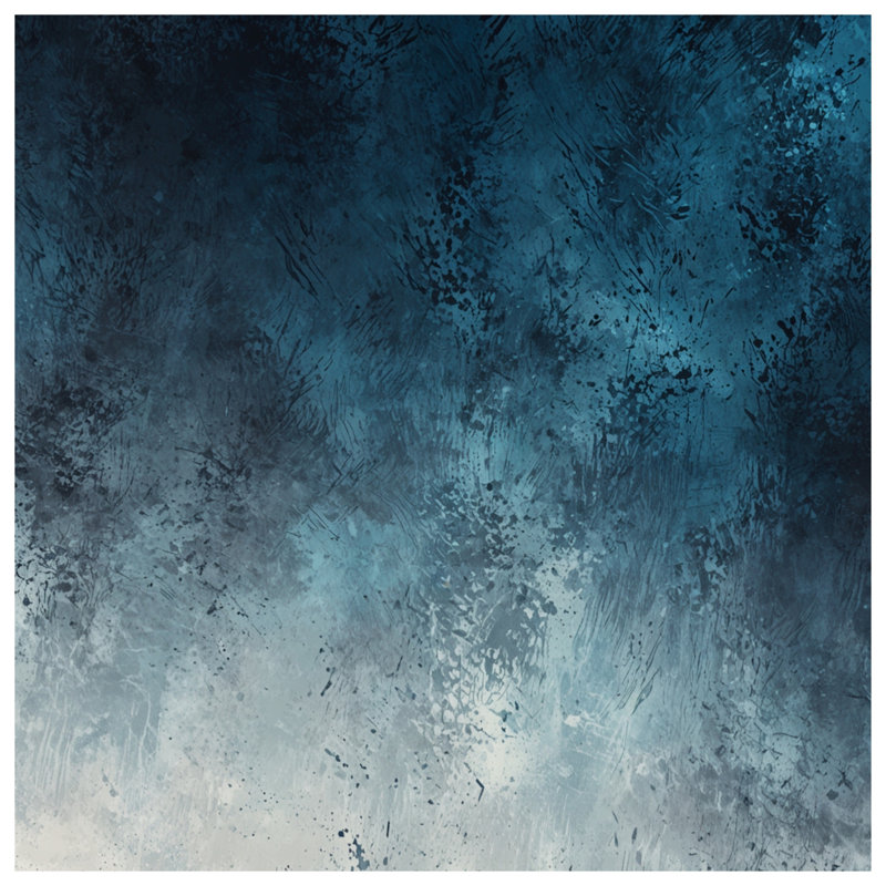 Tapis de bain bleu à texture grunge, L 34 po x L 21 po