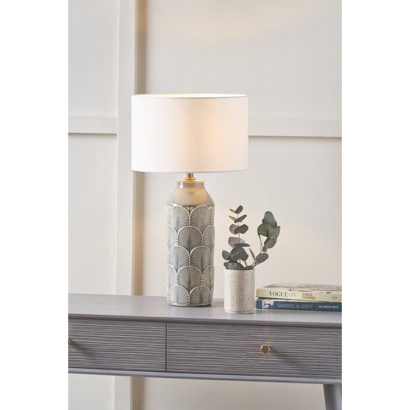 Bethan Ceramic Table Lamp, Grey