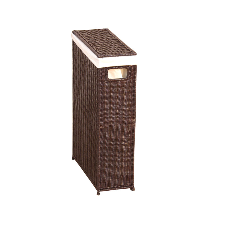 Wicker Laundry Basket with Handles, Brown