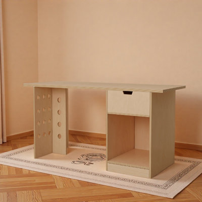 Light brown durable artificial board computer desk