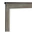 Miroir de commode Cadie, rail supérieur en planches, gris antique et brun café 38 x 42