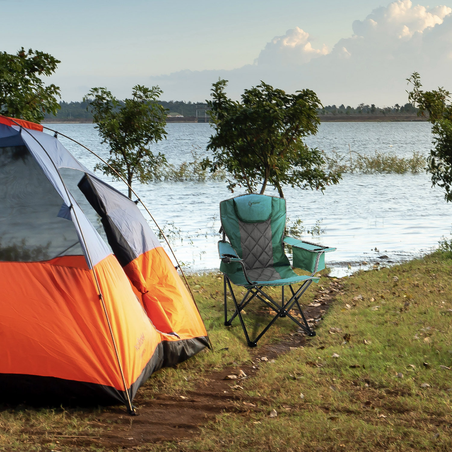 ARROWHEAD Outdoor Folding Camping Chair with Cushions  Reviews Wayfair