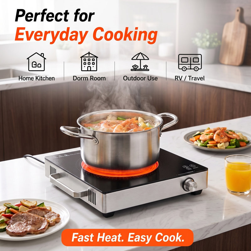 KADORER 1500 Watt Electric Single Hot Plate