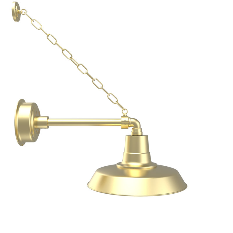 Luminaire de grange d'extérieur à DEL Haleigh, H 10 po x l 14 po x P 24 po, Noir