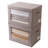 3-piece Bedroom Living Room Fabric Storage Box, Fabric Toy Storage Organizer Box, Foldable with Lid and Visual Window, Stackable, Gray 