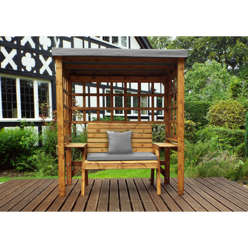 Figueroa Solid Wood Outdoor Bench, Grey