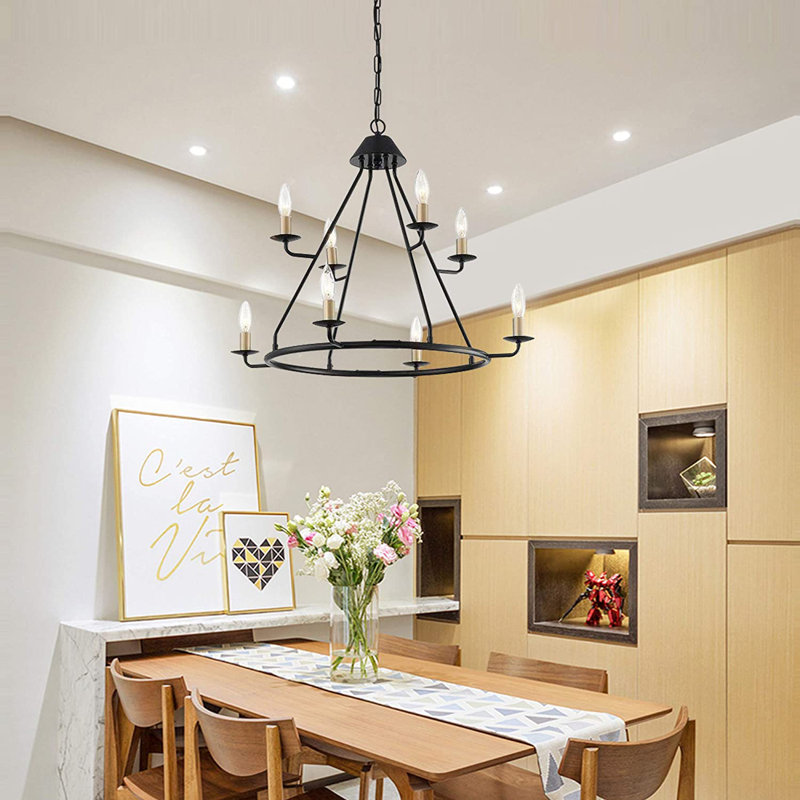 Desmond 8 - Light Dimmable Tiered Chandelier
