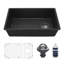 Ensemble d'évier de cuisine à simple cuve encastrable 31 3/4 po x 19 1/4 po Karran Quartz-50597822