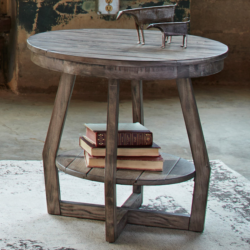 Table de bout à pieds croisés avec rangement Tanner