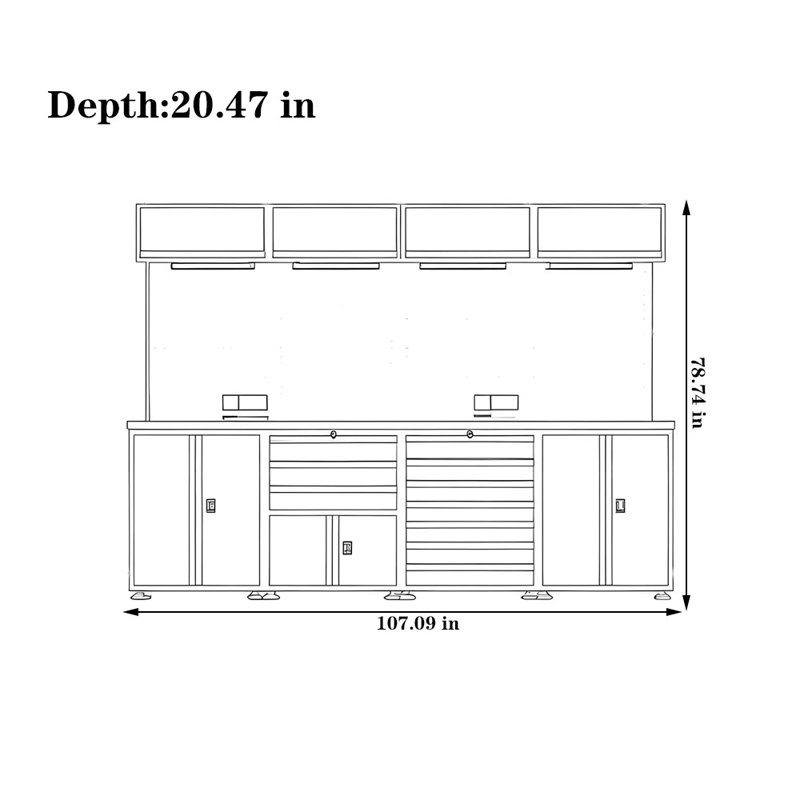 Armoire à outils en métal robuste pour l'industrie automobile