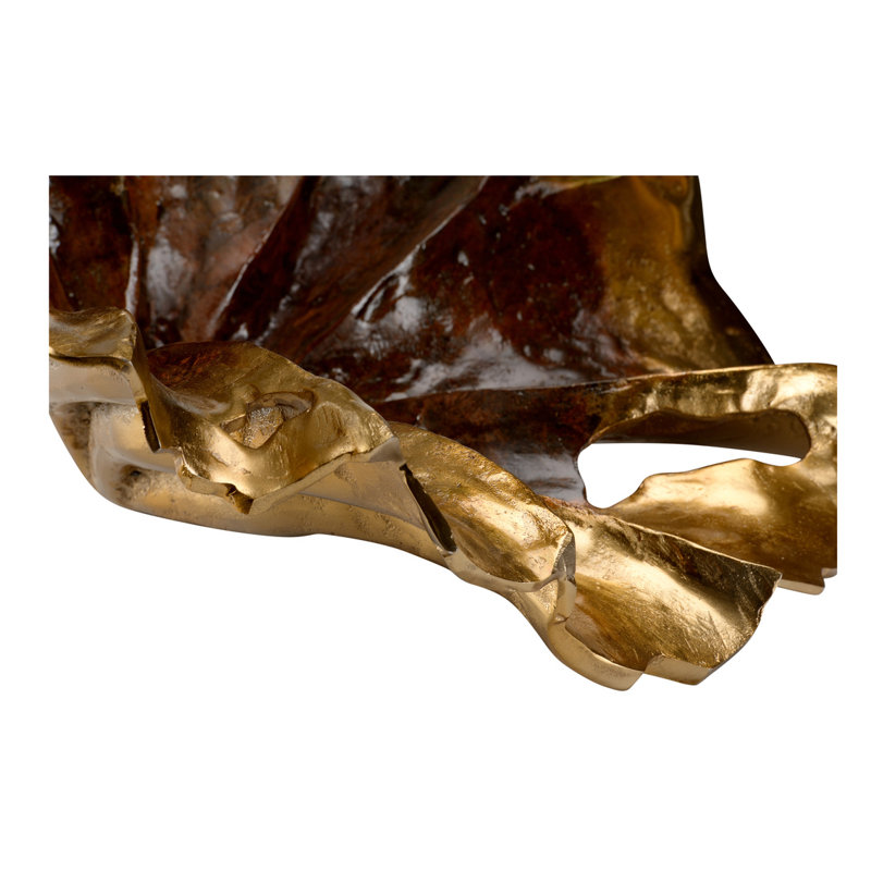 Rustic Gold Aluminum Leaf Sculpture
