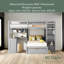 Lit superposé double au dessus d'un lit simple avec tiroirs Jenilca Kids-1292284688