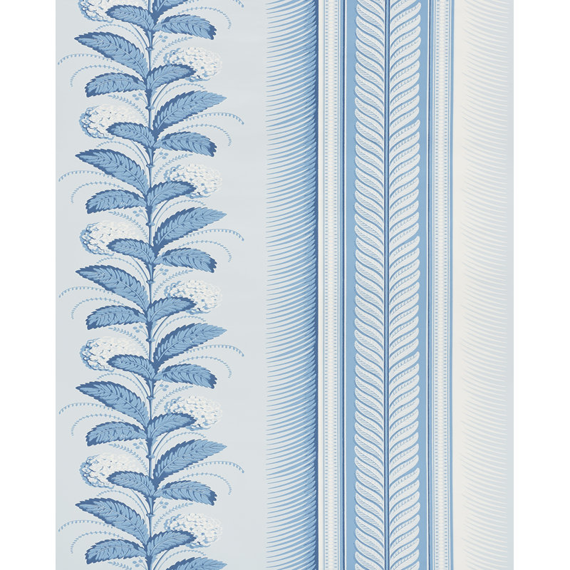 Papier peint Hydrangea Drape, Bleu faïence