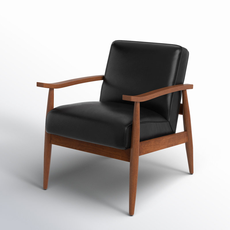 Fauteuil Bantry, Similicuir noir
