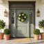 31" Magnolia Leaf Wreath With Hydrangeas, Lemons, Artichokes And Pinecones-298925089