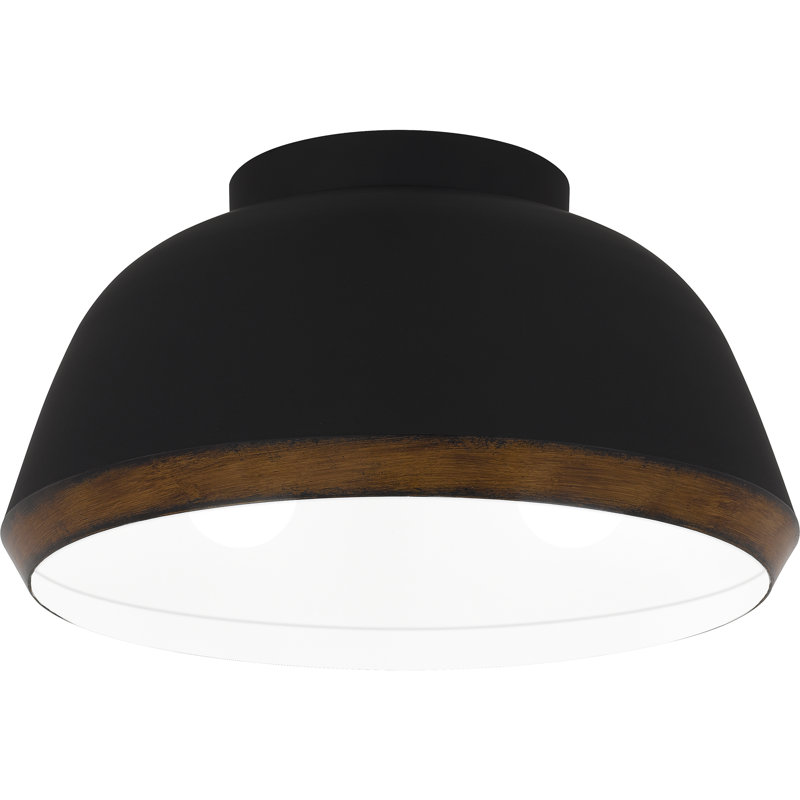 Phaidra 3-Light Matte Black Flush Mount Light