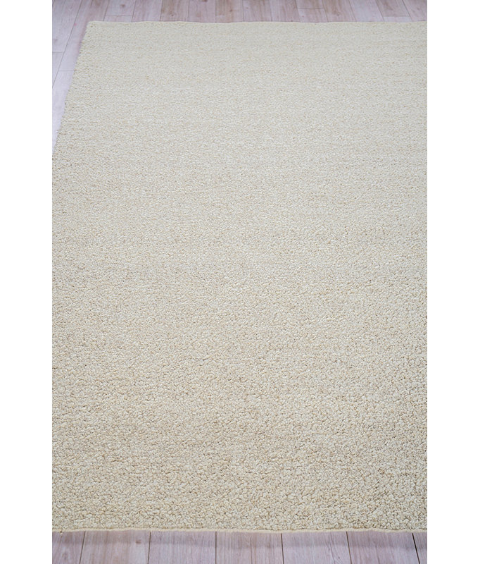 Ferretti Wool Area Rug in Ivory/Silver, Rectangle 6' x 9'