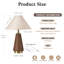 Ensemble de 2 lampes de table 18,11 pouces avec base en similicuir brun-865515905-865515935