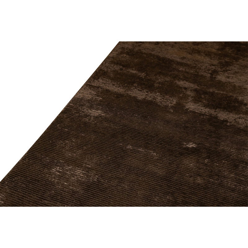 Hand Knotted Area Rug in Dark Brown