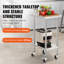 Table de travail en acier inoxydable, hauteur de 38 pouces, tablette réglable, roulettes incluses-2116355511