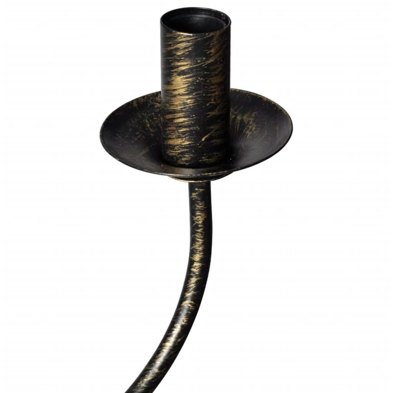 8 - Light Candle Style Chandelier, Black
