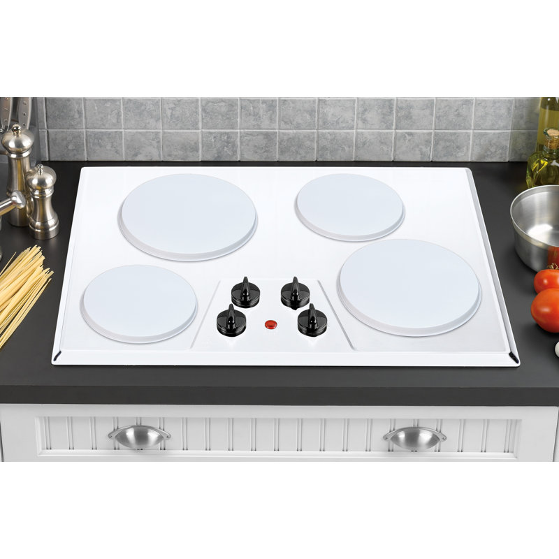 Set of 4 Reston Lloyd burner hotplates, Blanc