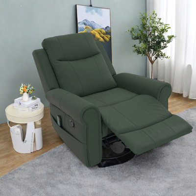 Fauteuil inclinable manuel de qualité supérieure avec pivot à 270 °, cuir synthétique, confort moderne pour la maison