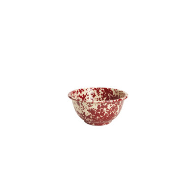 Crow Canyon Enamelware Splatter Cereal Bowls, Yellow