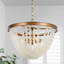 Plafonnier semi-encastré lustre 3 lumières boho