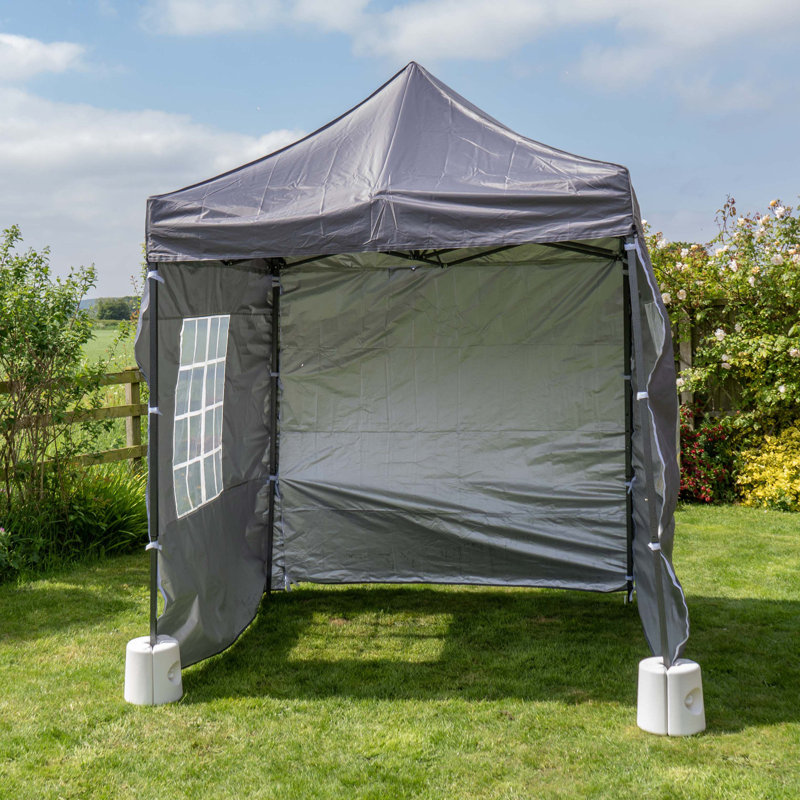 Caeden 2m x 2m Steel Pop-Up Gazebo, Dark Grey