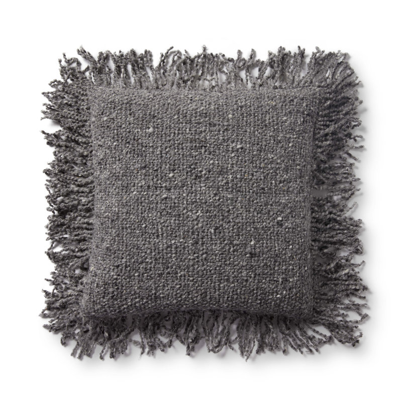 Oreiller carré Villa, Inférieur, Gris anthracite