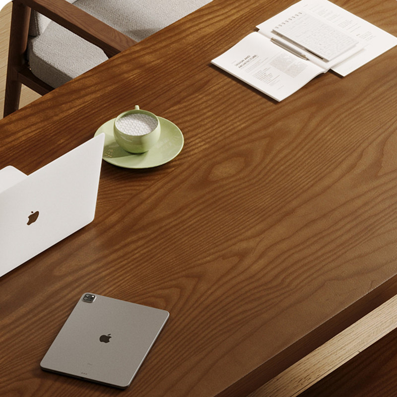 Grande table de salle à manger en bois de frêne, H 29,53 po x L 70,87 po x l 31,5 po