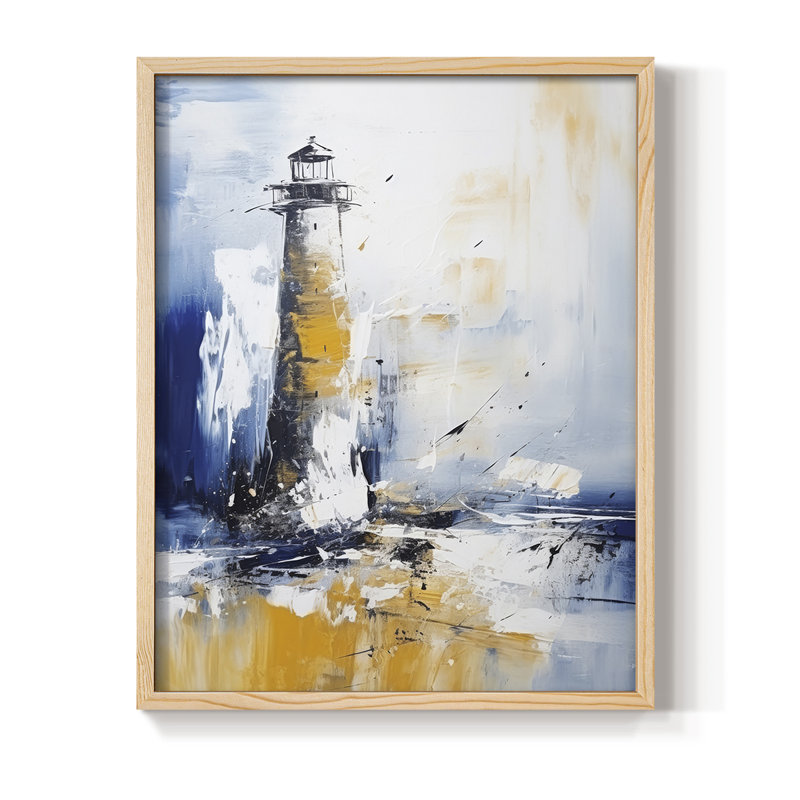 «NAUTICAL Series», reproduction encadrée en bois massif, H 11 po x l 9 po, Naturel