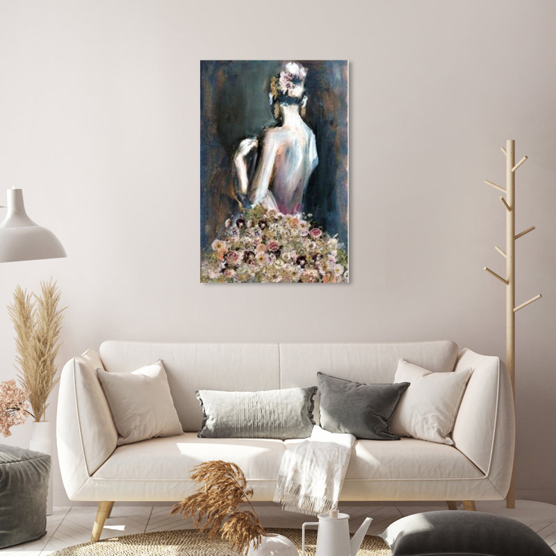 Pensée sur vous - impression sur toile, Toile tendue, H 36 po x l 24 po, Sans cadre