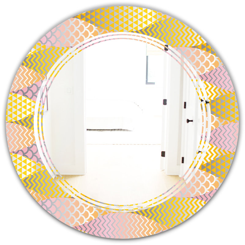 Miroir mural Floral Floral, H 23,6 po x l 23,6 po