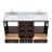 Flynt 67'' Double Bathroom Vanity with Carrara Marble Top-90979896