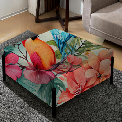 Tropic Dreams - Motif tropical - Grand repose-pieds carré tropical