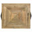 Table basse rectangulaire en bois de manguier massif avec finition naturelle, pieds en métal et ambiance organique, pieds de finition 18,5h x 30w 26d, 30 pouces de large pour les salons