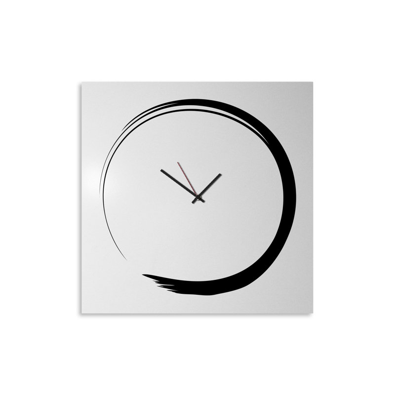 Glenmere Metal Wall Clock, White/Black