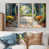 Toile naturelle avec cadre flottant